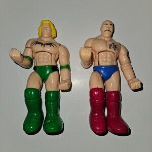 2 Wrestler Action Figures Lot 5" Jointed Ultimate Clash Maple Toys Replacement